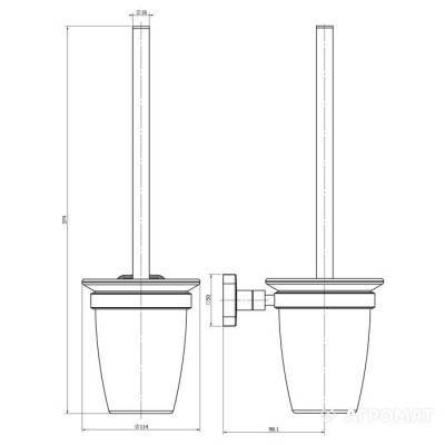 Будкрам купити Modern Line Щітка д/унітазу, хром Modern Line Щітка д/унітазу, хром 2