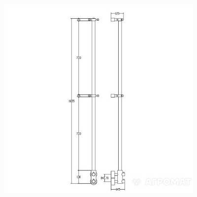 Будкрам купить ARCOBALENO Полотенцесушитель эл. вертикальная, H. 1655мм, Бокс "G", 230V, хром ARCOBALENO Полотенцесушитель эл. вертикальная, H. 1655мм, Бокс "G", 230V, хром 2