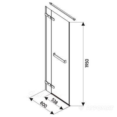 Будкрам купити NEXT Двері розп 80см ліві з релінгом, скло прозоре, хром/срібний блиск, Reflex. Для комплектації NEXT Двері розп 80см ліві з релінгом, скло прозоре, хром/срібний блиск, Reflex. Для комплектації 2