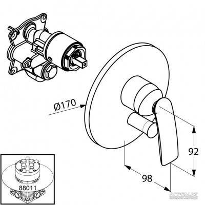 Будкрам купить Balance white наружная часть смесителя для ванны Balance white наружная часть смесителя для ванны 3