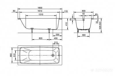 Будкрам купить Mod.Cayono 751 Ванна 180x80 Mod.Cayono 751 Ванна 180x80 2