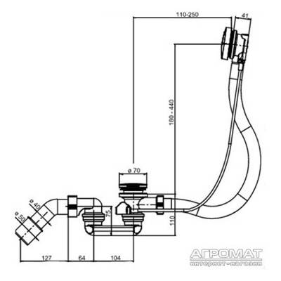 Будкрам купить SANIT Сифон мех. для ванн. SANIT Сифон мех. для ванн. 2