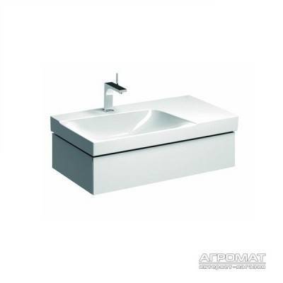 Будкрам купить Xeno2 Шкафчик под умывальник 880х220х462 мм, 1 маленький ящик, сифон слева, белый глянец