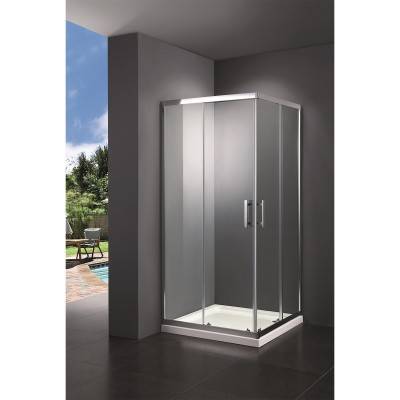 Будкрам купить FRAME Душевая кабина, раздвижная- 90*90 - хром/шиншилла