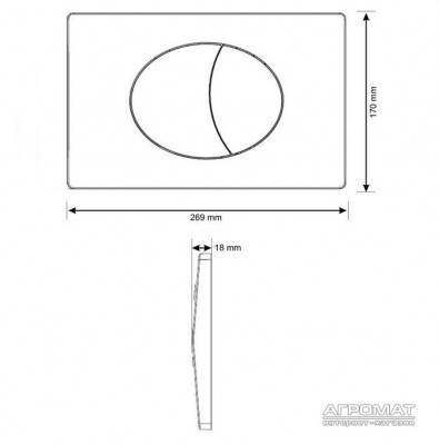 Будкрам купить SLIM SILENT EGE кнопка слива 3/6л хром SLIM SILENT EGE кнопка слива 3/6л хром 2