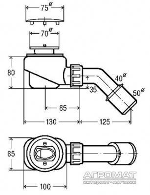 Будкрам купить Domoplex Сифон-50 для поддона Domoplex Сифон-50 для поддона 2