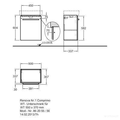 Будкрам купить Renova №1 Comprimo Шкафчик под умывальник, 500х604х337 мм, крепление дверей справа/слева, корпус белый мат/фасад белый глянец Renova №1 Comprimo Шкафчик под умывальник, 500х604х337 мм, крепление дверей справа/слева, корпус белый мат/фасад белый глянец 2