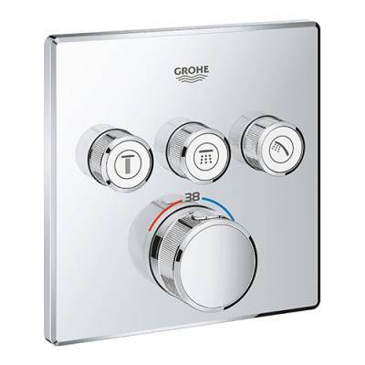 Будкрам купить Grohtherm SmartControl Внешняя часть термостата скрытого монтажа на 3 потребителя, хром