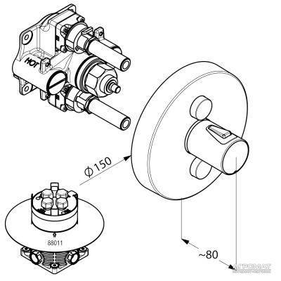 Будкрам купить Push Внешняя часть термостата для ванны Push Внешняя часть термостата для ванны 2
