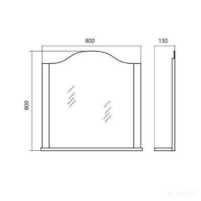 Будкрам купить 12861 АРТ ДЕКО Зеркало-80 с подсветкой 2шт, орех итальянский 12861 АРТ ДЕКО Зеркало-80 с подсветкой 2шт, орех итальянский 2