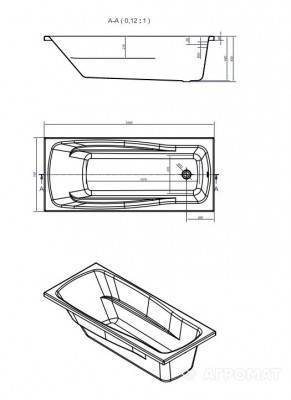 Будкрам купити LANA Ванна 160x70 + ніжки PW01 LANA Ванна 160x70 + ніжки PW01 2