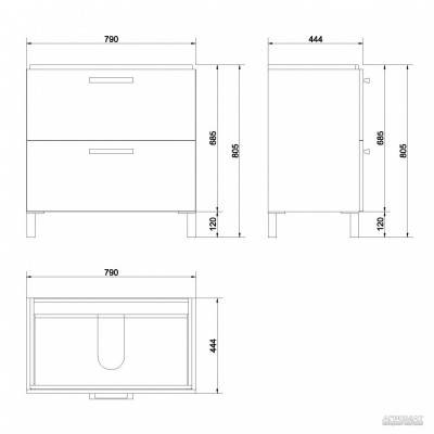 Будкрам купить MESTA Тумба для раков. COMO-80 тем. ясень MESTA Тумба для раков. COMO-80 тем. ясень 2