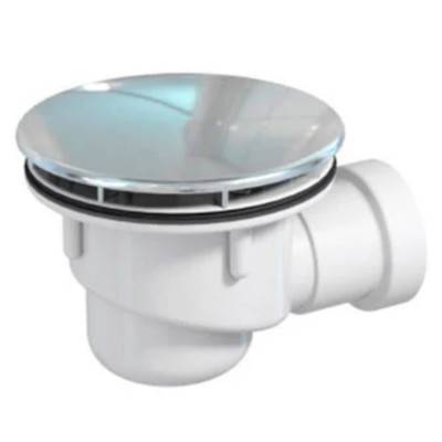 Будкрам купить Сифон для душевого поддона d90мм, выход слива d40, пластик, хром