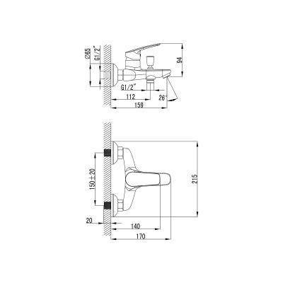 Будкрам купить SHAPE смеситель для ванны SHAPE смеситель для ванны 2