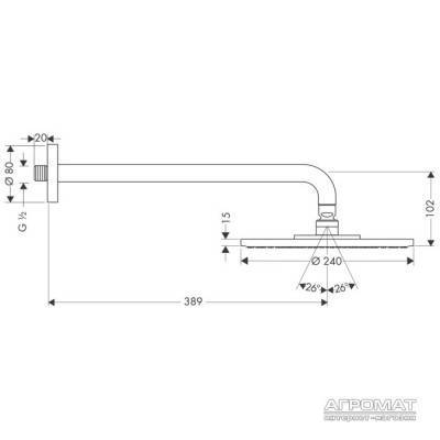 Будкрам купити Raindance Air 240 Верхній душ Raindance Air 240 Верхній душ 2