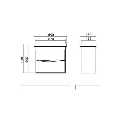 Будкрам купити АЛЬФА Тумба підвісна з раковиною-65 Frame АЛЬФА Тумба підвісна з раковиною-65 Frame 7