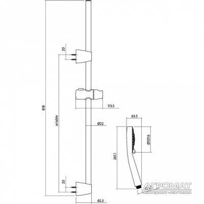 Будкрам купити NENO S951-019 Душовий комплект зі стійкою NENO S951-019 Душовий комплект зі стійкою 2