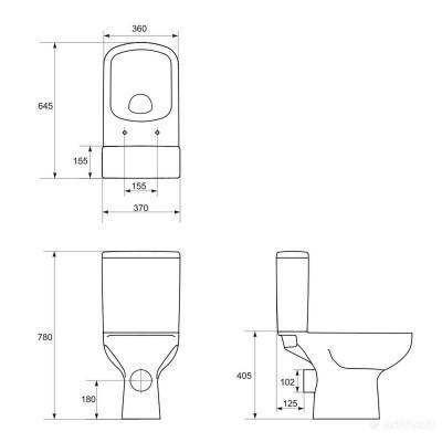 Будкрам купить COLOUR 575 NEW CLEAN ON 011 3/5л Компакт крышка дюропласт softclose белая COLOUR 575 NEW CLEAN ON 011 3/5л Компакт крышка дюропласт softclose белая 3