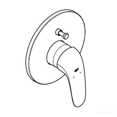 Будкрам купити Eurostyle Solid змішувач одноричажний для ванни, білий Eurostyle Solid змішувач одноричажний для ванни, білий 3