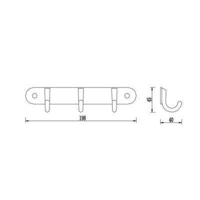 Будкрам купити GLORIA Планка з 3 гачками GLORIA Планка з 3 гачками 2