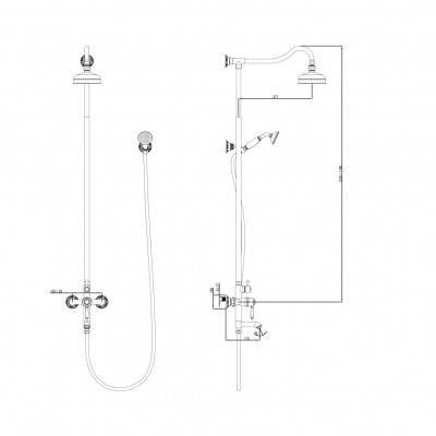 Будкрам купить Charlestone ceramic душевая система, хром Charlestone ceramic душевая система, хром 2
