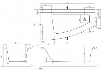 Будкрам купити VIRGO MAX Ванна 160x90 права з ніжками COVER+ VIRGO MAX Ванна 160x90 права з ніжками COVER+ 3
