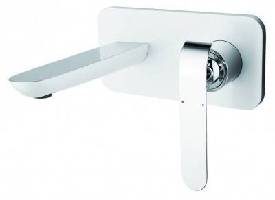 Будкрам купить KATARINA Смеситель для раковины со стены с донным клапаном, хром-белый