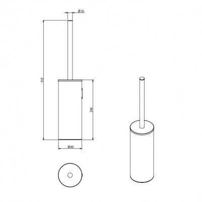 Будкрам купить Щетка для унитаза (настенное крепление/на пол) с комплектом для крепления, нержав.сталь, хром Щетка для унитаза (настенное крепление/на пол) с комплектом для крепления, нержав.сталь, хром 2