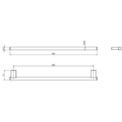Будкрам купить STYLE Держатель для полотенца настенный 60см, хром STYLE Держатель для полотенца настенный 60см, хром 2