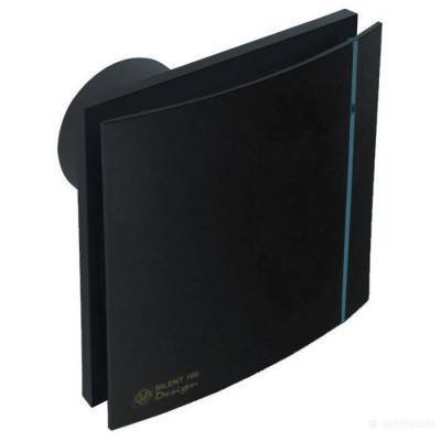 Будкрам купити SILENT-100 CZ BLACK DESIGN -4C (230V 50) Витяжний вентилятор, колір чорний,4 декоративних накладки