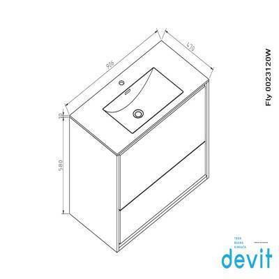 Будкрам купити FLY Тумба 90 з раковиною, білий глянцевий колір (2пак) FLY Тумба 90 з раковиною, білий глянцевий колір (2пак) 2