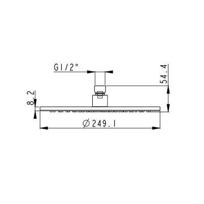 Будкрам купити RODOS 250 Верхній душ, круглий RODOS 250 Верхній душ, круглий 2