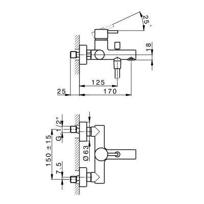 Будкрам купить ART Смеситель для ванны, черный матовый ART Смеситель для ванны, черный матовый 2