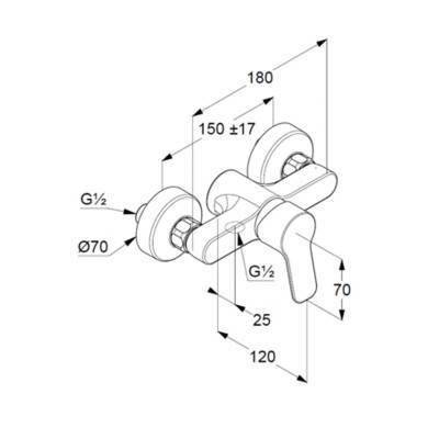 Будкрам купити Pure&Easy white Змішувач д/душа Pure&Easy white Змішувач д/душа 2