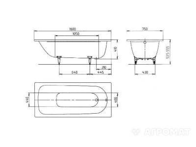 Будкрам купити Mod.372-1 Saniform Plus Ванна 160x75 Mod.372-1 Saniform Plus Ванна 160x75 2