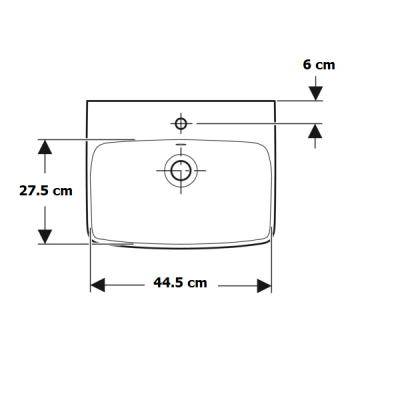 Будкрам купити Selnova Square Раковина 50см, прямокутний, з 1 отв.під змішувач та переливом, білий глянець Selnova Square Раковина 50см, прямокутний, з 1 отв.під змішувач та переливом, білий глянець 3