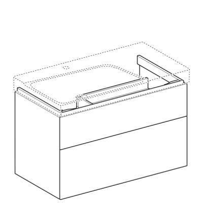 Будкрам купити Xeno2 Шафка під раковину - 88, білий глянець Xeno2 Шафка під раковину - 88, білий глянець 2