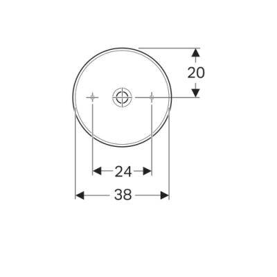 Будкрам купити VariForm Умивальник круглий d=40см, що вбуд.на стільницю, без отв. під змішувач, без перелива, білий глянець VariForm Умивальник круглий d=40см, що вбуд.на стільницю, без отв. під змішувач, без перелива, білий глянець 3