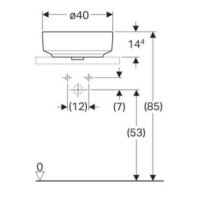 Будкрам купити VariForm Умивальник круглий d=40см, що вбуд.на стільницю, без отв. під змішувач, без перелива, білий глянець VariForm Умивальник круглий d=40см, що вбуд.на стільницю, без отв. під змішувач, без перелива, білий глянець 4