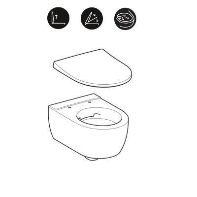 Будкрам купити Підвісний унітаз iCon, без обідка, прих.кріплення, в комплекті з кришкою Duroplast, швидкоз'ємні петлі, SoftClose, колір білий глянець Підвісний унітаз iCon, без обідка, прих.кріплення, в комплекті з кришкою Duroplast, швидкоз'ємні петлі, SoftClose, колір білий глянець 2