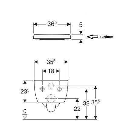 Будкрам купити Підвісний унітаз iCon, без обідка, прих.кріплення, в комплекті з кришкою Duroplast, швидкоз'ємні петлі, SoftClose, колір білий глянець Підвісний унітаз iCon, без обідка, прих.кріплення, в комплекті з кришкою Duroplast, швидкоз'ємні петлі, SoftClose, колір білий глянець 4