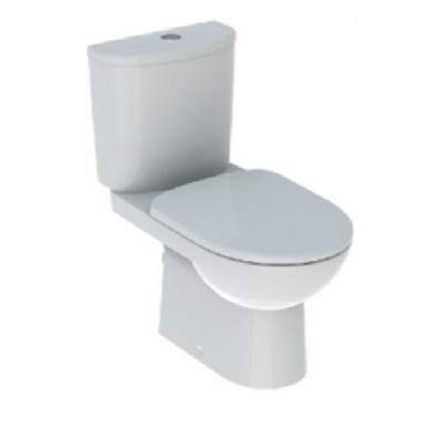 Будкрам купити Selnova Комплект підлогового унітаза зі змивним бачком, горизонтальний випуск, напівзакрита форма, Rimfree, із сидінням з кришкою Duroplast: Білий