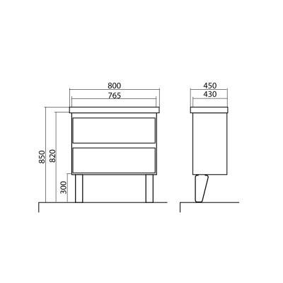 Будкрам купити ВАЛЕНСІЯ Тумба з раковиною-80 Frame ВАЛЕНСІЯ Тумба з раковиною-80 Frame 7