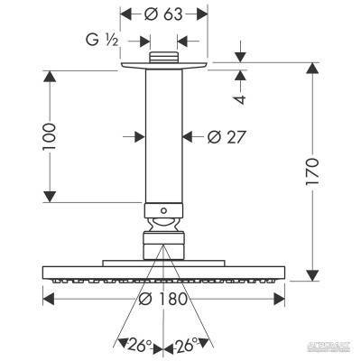 Будкрам купити Raindance Air 180 Верхній душ Raindance Air 180 Верхній душ 2