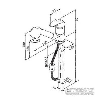 Будкрам купити SPACE Змішувач д/кухні з витяж. душом SPACE Змішувач д/кухні з витяж. душом 3