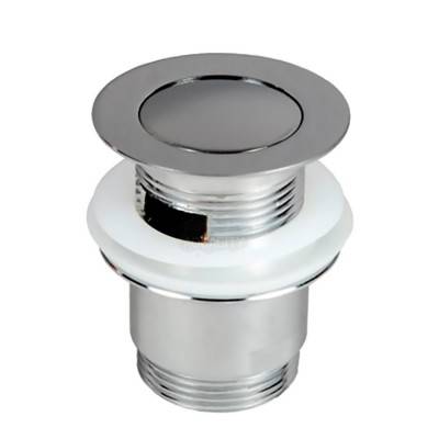 Будкрам купить Донный клапан сифона для умывальника с переливом, клик-клак с малой заглушкой металл