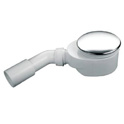 Будкрам купить Сифон для душевого поддона d90мм, сливной отвод d40/50, пластик хром