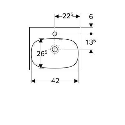 Будкрам купить Acanto раковина 45 см, с переливом, белый Acanto раковина 45 см, с переливом, белый 3