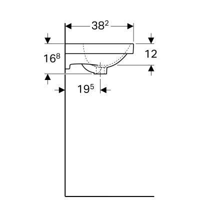 Будкрам купить Acanto раковина 45 см, с переливом, белый Acanto раковина 45 см, с переливом, белый 4