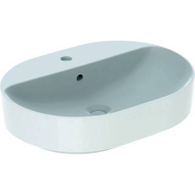 Будкрам купити VariForm Умивальник еліптичний, 60х45см, що монт.на стільницю, з 1 отв. під змішувач, з переливом, білий глянець